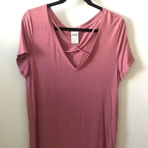 PINK Victorias Secret V-Neck T Shirt